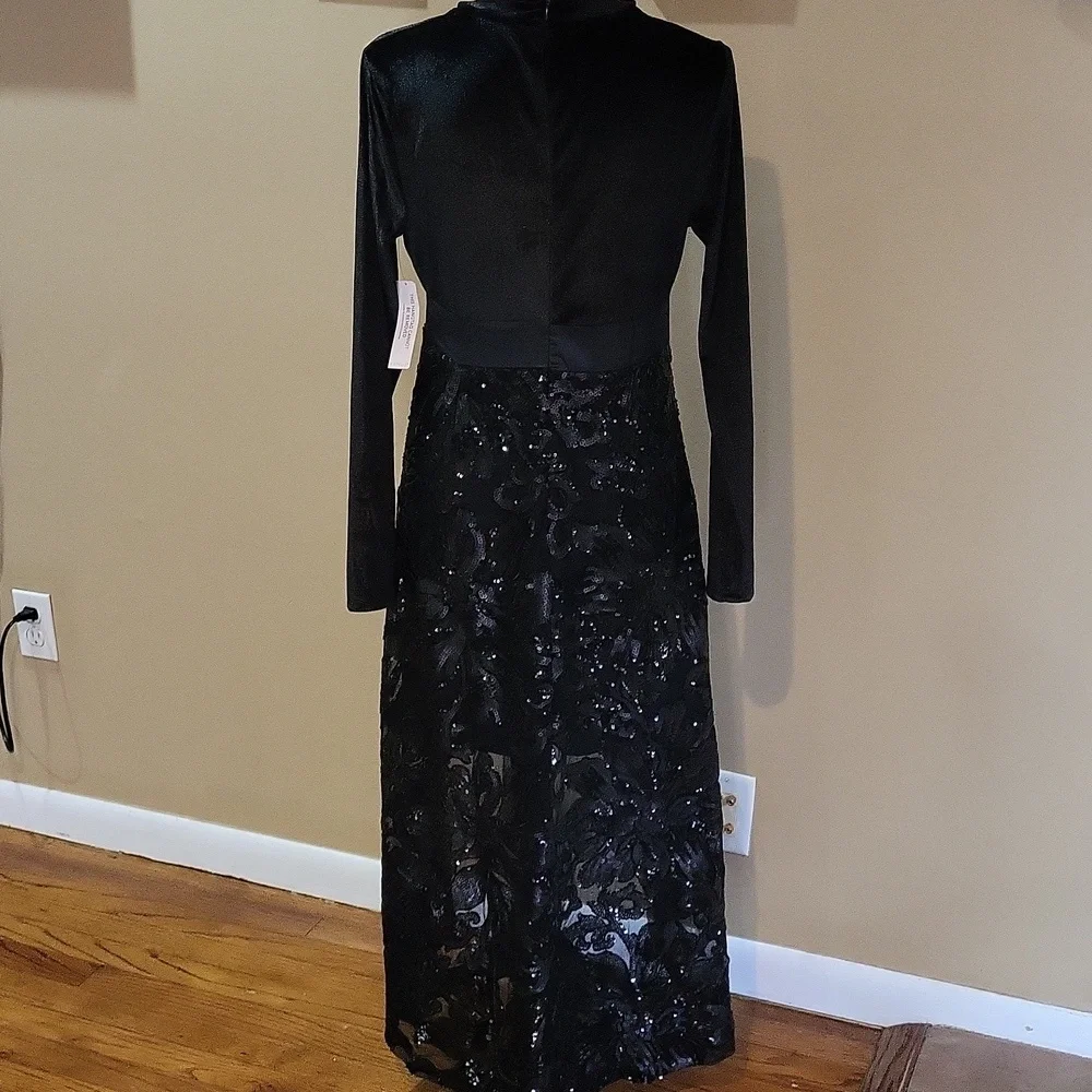 VENUS Black Fit and Flare Cocktail Dress